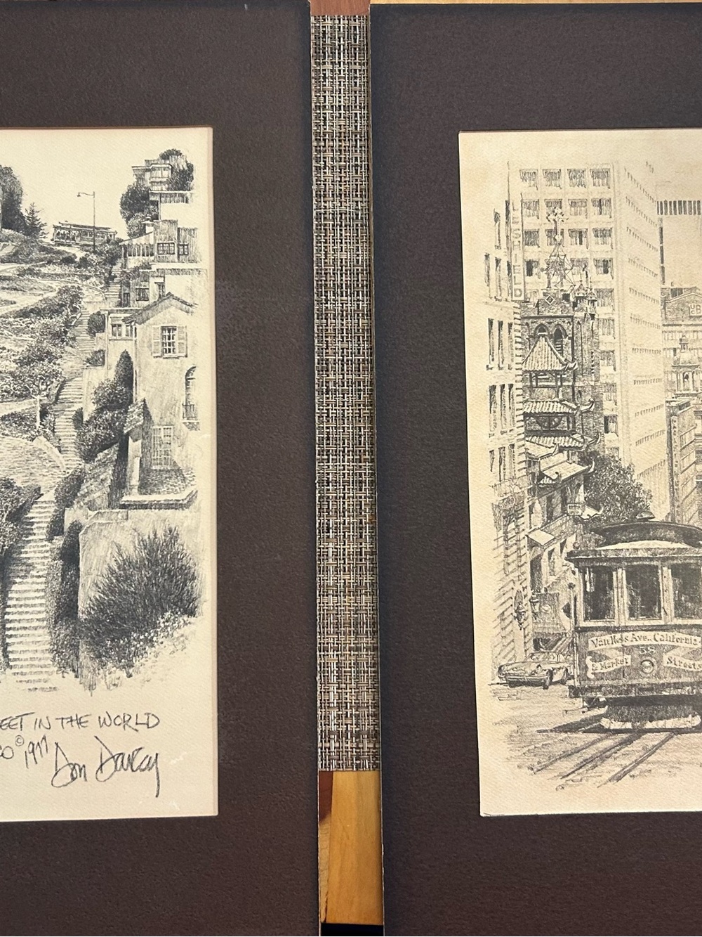 Set of Two Framed Black & White Cityscape Prints
